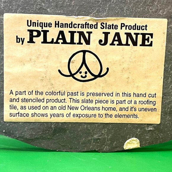 VTG Plain Jane Slate Sign Snowflakes Angel Kisses Handcrafted New Orleans Art - Picture 7 of 8